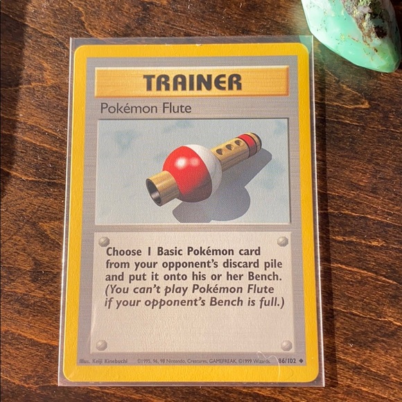 pokemon flute card Vintage Uncommon (Spanish) (You cant play Pokemon Flute if your opponents Bench is full.) Pokemon | Toys | Pokmon